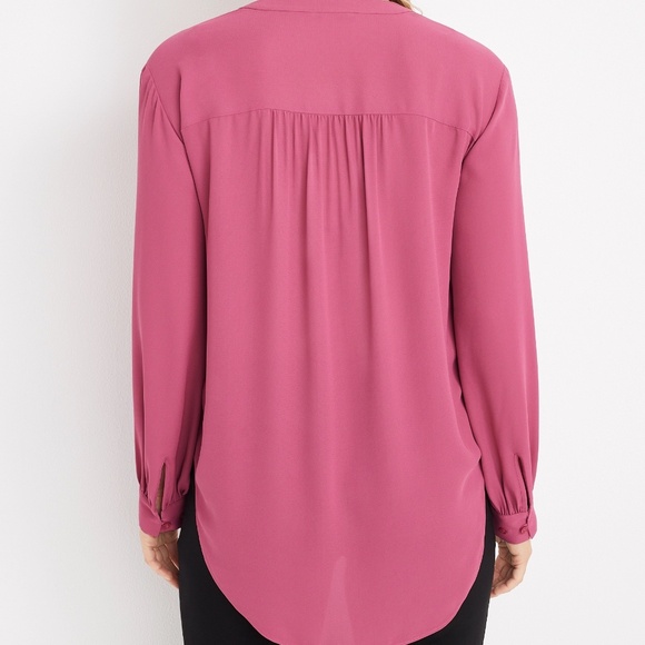 Maurices Atwood Long Sleeve V-Neck Popover Tunic Blouse Size XXL Mauve - Picture 2 of 9